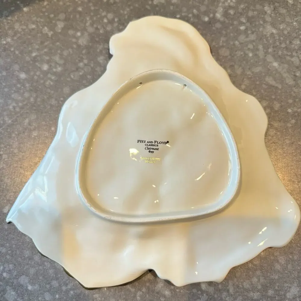 Fitz and Floyd Classics Old World Santa Canape Plate Clairmont Collection 2006